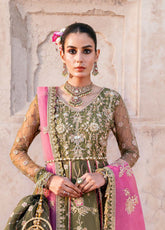Arzoo By Zarqash Festive Embroidered Net 3 Piece Unstitched Suit ZQ25AF D-08 GULBAHAR